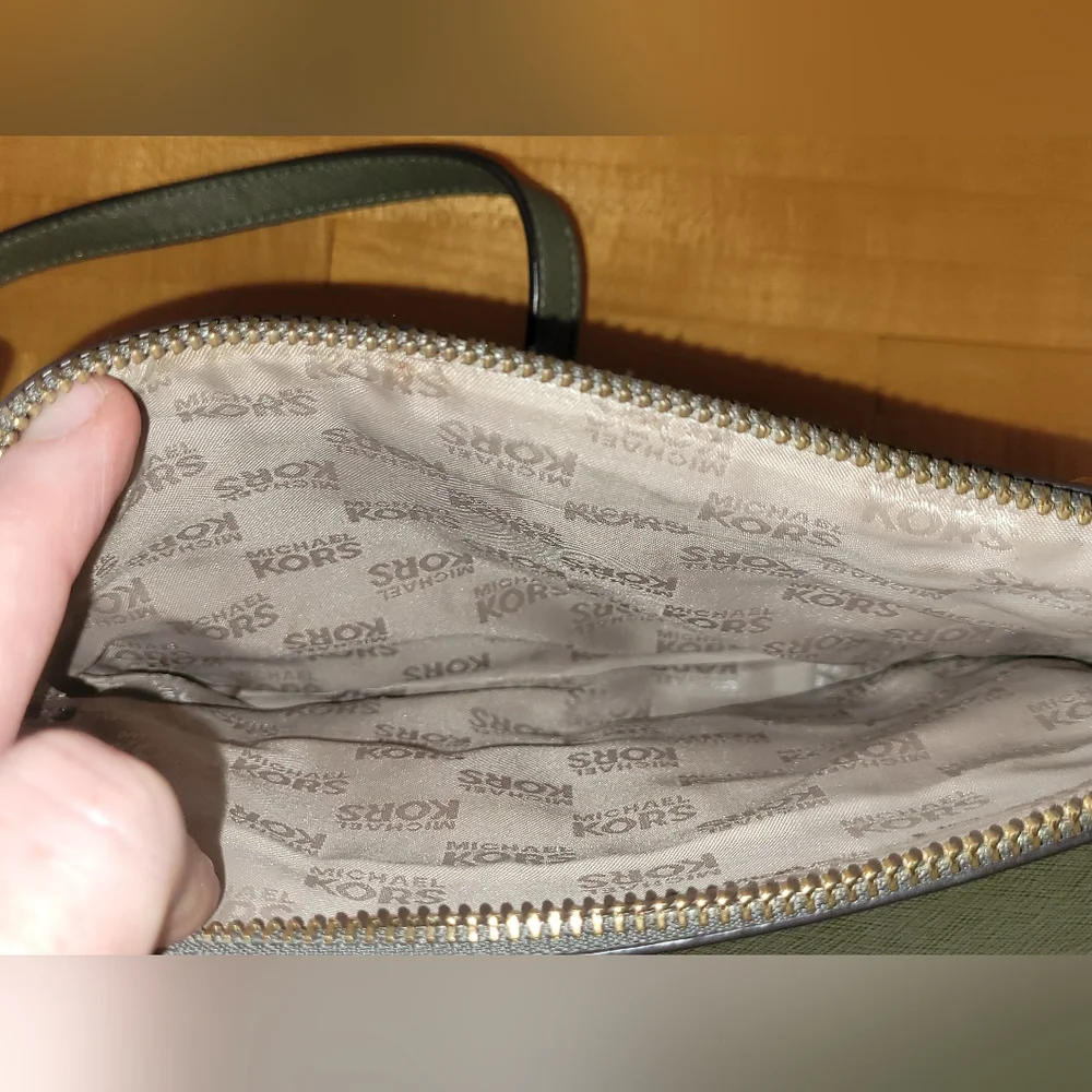 Michael Kors Karla Leather Crossbody Bag,  Army Green - Picture 9 of 13